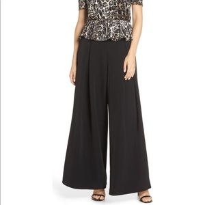 Eliza J black crepe palazzo pants Wm 10 NWOT